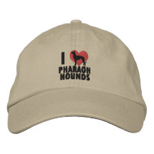 I Love Pharaoh Hounds Embroidered Hat
