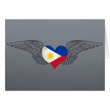 I Love Philippines -wings Greeting Cards