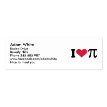 I love Pi Business Card Templates