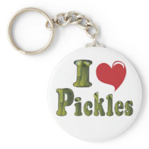 I Love Pickles Keychains