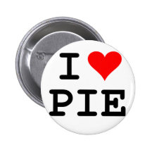 I love pie (black lettering) buttons