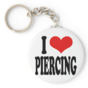 I Love Piercing keychains