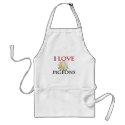 I Love Pigeons aprons