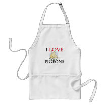 I Love Pigeons aprons