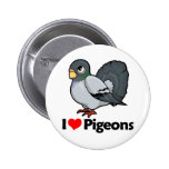 I Love Pigeons Pinback Button