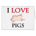 I Love Pigs cards