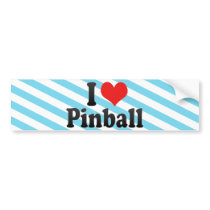 I Love Pinball Bumper Sticker