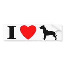I Love Pit Bulls Bumper Sticker
