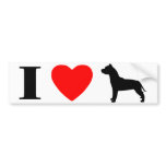 I Love Pit Bulls Bumper Sticker bumper stickers