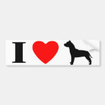 I Love Pit Bulls Bumper Sticker
