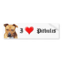 I Love Pitbulls bumper sticker bumper stickers
