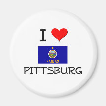 I Love PITTSBURG Kansas Fridge Magnet
