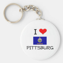 I Love PITTSBURG Kansas Keychains