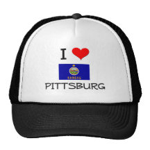 I Love PITTSBURG Kansas Mesh Hats