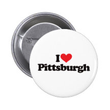 I Love Pittsburgh Pinback Buttons