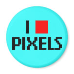I Love Pixels Dark magnets