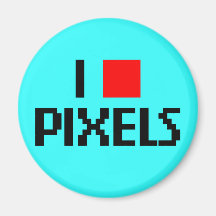 I Love Pixels Dark Magnets