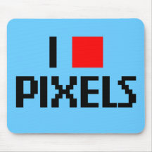 I Love Pixels Dark Mousepads