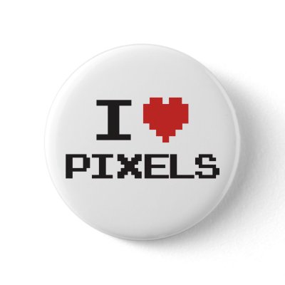 I love pixels pixelated heart retro 8bit gamer pins by strk3