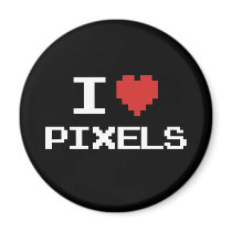 I love pixels pixelated heart retro 8bit gamer