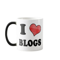 I Love (Plaid Heart) Blogs Coffee Mug