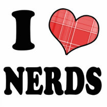 I Love (Plaid Heart) Nerds Photo Cutouts