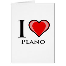 I Love Plano Greeting Cards