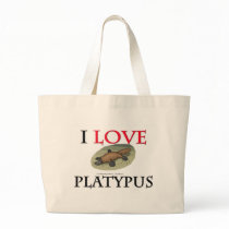I Love Platypus Tote Bag