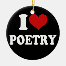 I Love Poetry Christmas Tree Ornaments