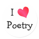 I Love Poetry stickers