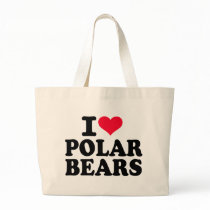 I love Polar bears Tote Bags