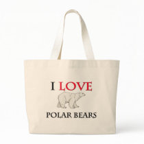 I Love Polar Bears Canvas Bag