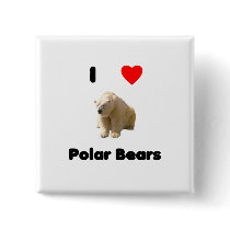 I love polar bears Button