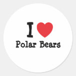 I love Polar Bears heart custom personalised Sticker