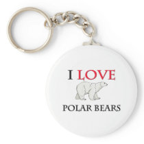I Love Polar Bears Keychains