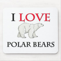 I Love Polar Bears Mouse Mats