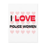 I LOVE POLICE WOMEN postcards
