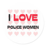 I LOVE POLICE WOMEN stickers