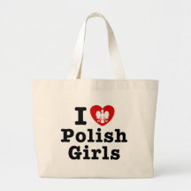 I Love Polish Girls Canvas Bags