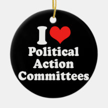 I LOVE POLITICAL ACTION COM.png Christmas Ornaments