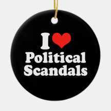 I LOVE POLITICAL SCANDALS.png Christmas Ornaments