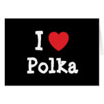 I love Polka heart custom personalised cards