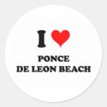 I Love Ponce De Leon Beach Florida Stickers