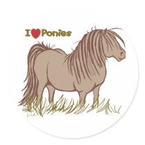 I Love Ponies Sticker