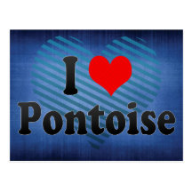 I Love Pontoise, France Postcards