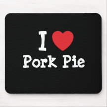 I love Pork Pie heart T-Shirt Mousemat