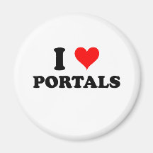 I Love Portals Fridge Magnet