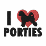 I Love Porties Embroidered T-Shirt embroidered shirts