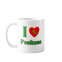 I Love Positano Italy Coffee Mugs