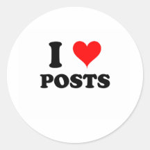 I Love Posts Stickers